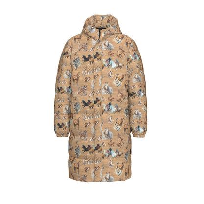 10 Animal Designs, Long Down Jacket / Coat