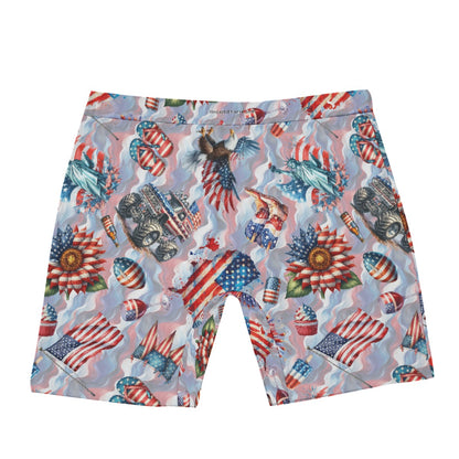 8 Patriotic Designs, Men’s Long Boxer Briefs
