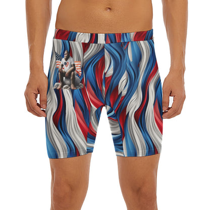 Patriot Bigfoot / Sasquatch Men’s Long Boxer Briefs