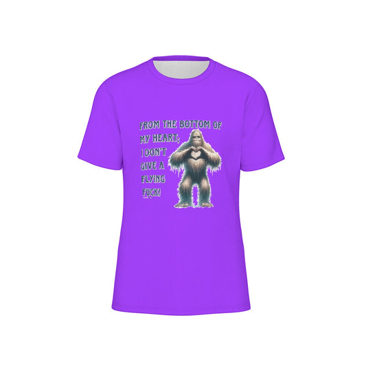 Bigfoot / Sasquatch "From the bottom of my heart..", Unisex Short Sleeve O-Neck Cotton T Shirt