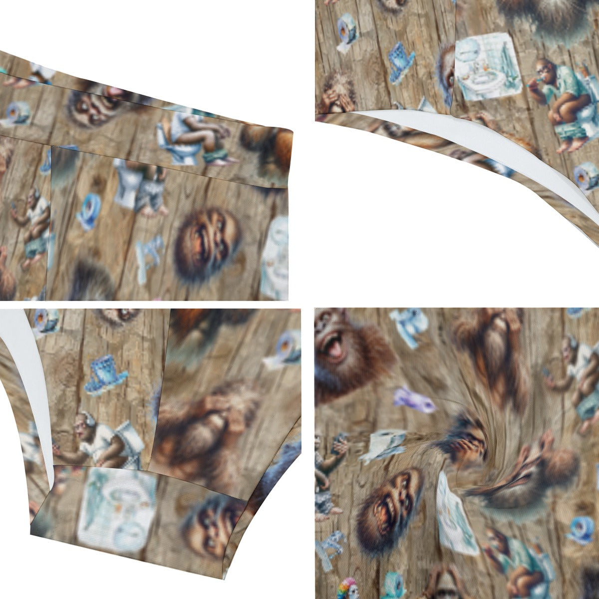 10 Bigfoot / Sasquatch Designs, Men’s Polyester Triangle, Low Rise Underwear