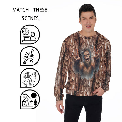 Bigfoot Sasquatch, Men’s Polyester Thickened Sweater