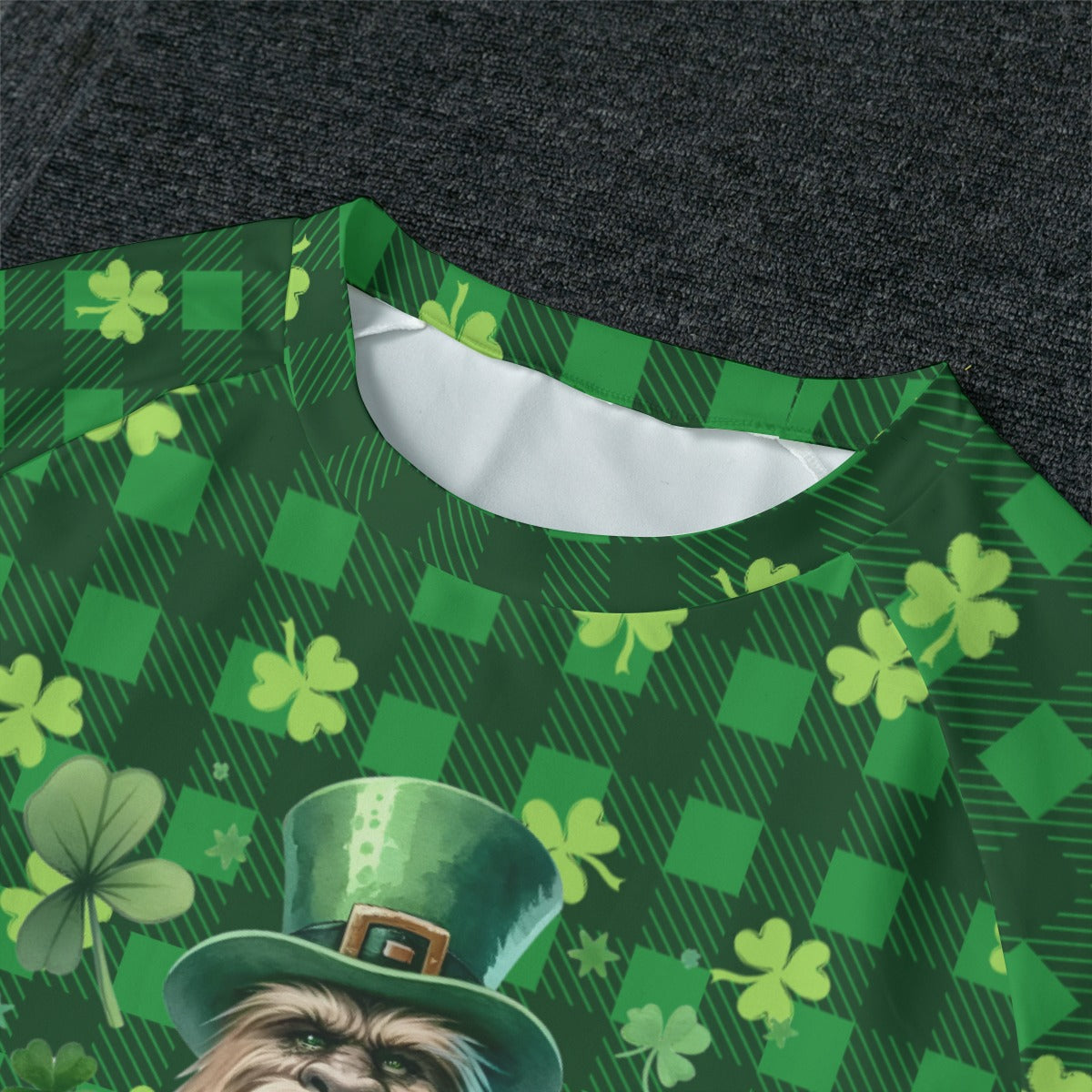Bigfoot / Sasquatch St Patrick, Men’s Raglan Sleeve Pajamas with Wide Ankles