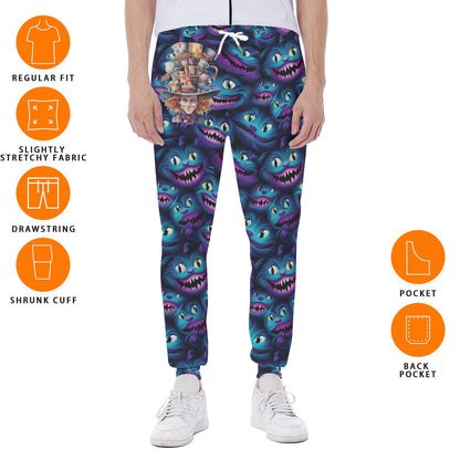 Cheshire Cat Design, Men’s Sweatpants w/ Back Pocket