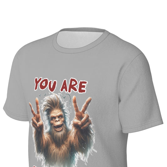 Bigfoot / Sasquatch "You re the bomb", Unisex Short Sleeve O-Neck Cotton T Shirt