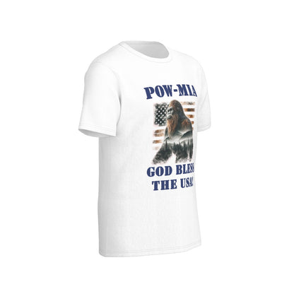 Bigfoot / Sasquatch, POW / MIA,  O Neck Cotton T Shirt