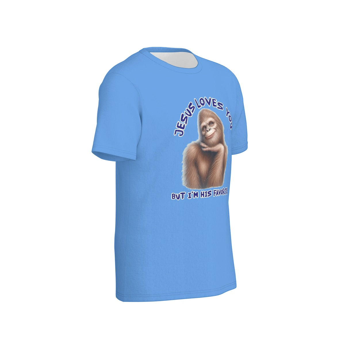 Bigfoot / Sasquatch "Jesus loves you..", Unisex Short Sleeve O-Neck Cotton T Shirt