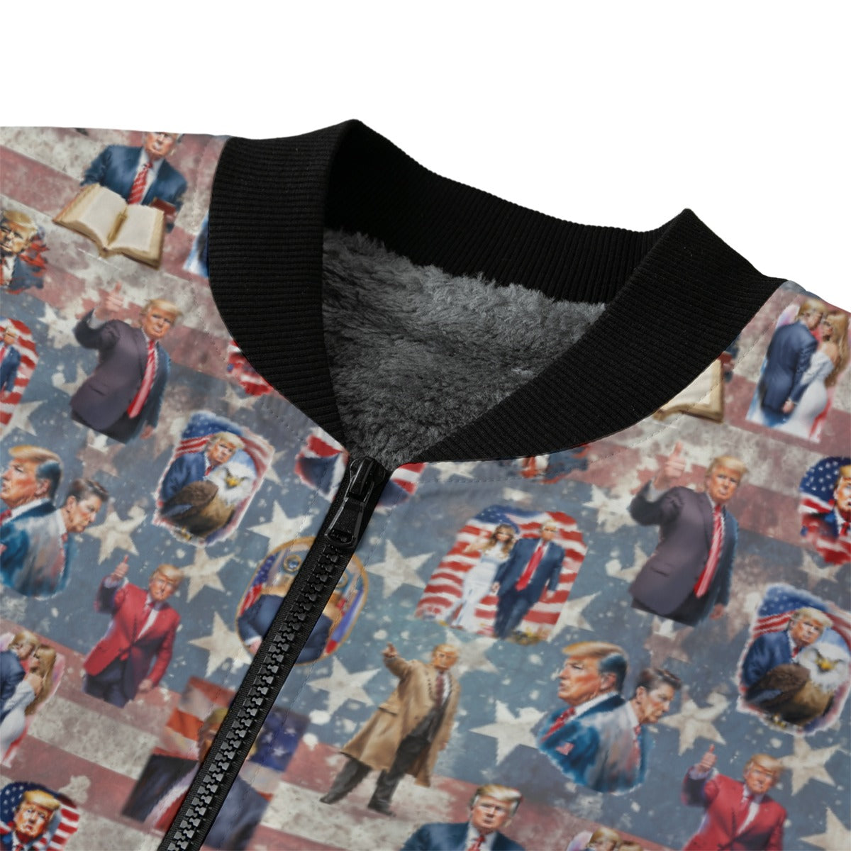 20 Donald Trump Designs, Adult Fleece Bomber Jacket