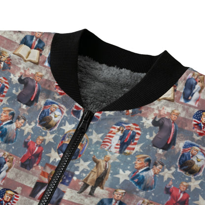 20 Donald Trump Designs, Adult Fleece Bomber Jacket