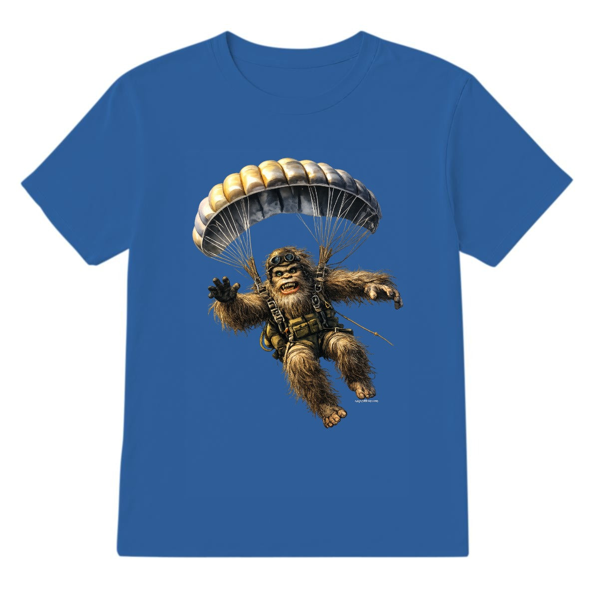 Bigfoot Sasquatch Paratrooper, Gildan 5000 T Shirt