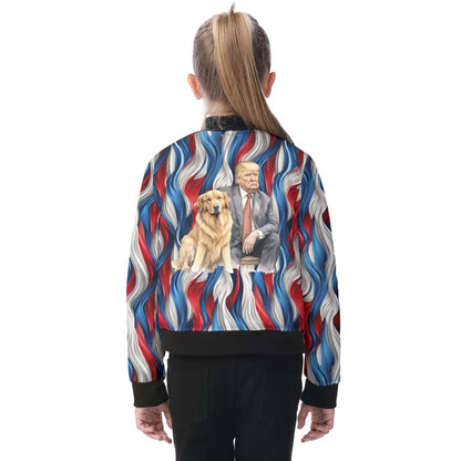 Donald Trump with Dog, Kid’s Bomber Jacket