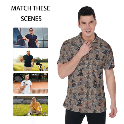 10 Bigfoot / Sasquatch Designs, Men's Polo Shirts