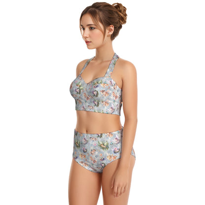 6 Fairy Designs, Women’s Bikini Halter Swimsuit, Two Piece Set