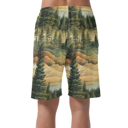 Bigfoot / Sasquatch & Alien in Woods, Men’s Lightweight Casual Shorts