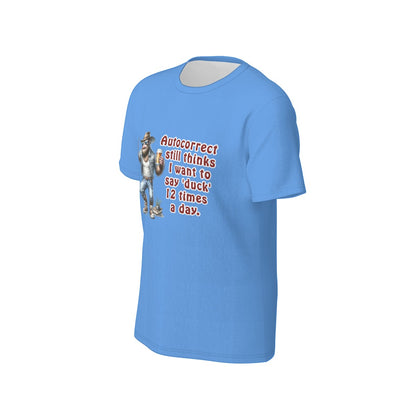 Bigfoot / Sasquatch "Autocorrect still...", Unisex Short Sleeve O-Neck Cotton T Shirt