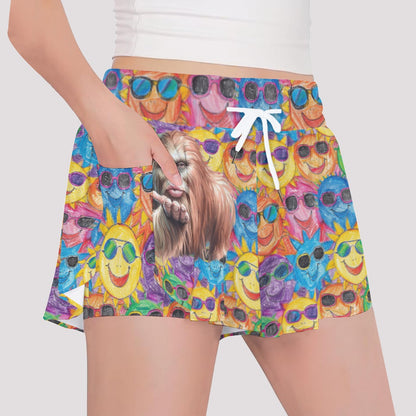 Bigfoot / Sasquatch Blow Kiss, Girls Sports Culottes, Butterfly Shorts w/ Pocket