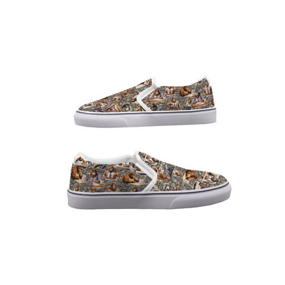 10 Bigfoot / Sasquatch Designs, Men's Slip On Sneakers