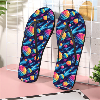 12 Galaxy / Outer Space Designs, Men’s Flip Flops, Summer Shoes