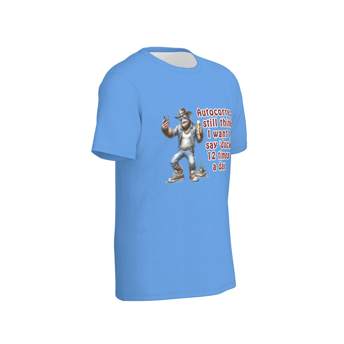 Bigfoot / Sasquatch "Autocorrect still...", Unisex Short Sleeve O-Neck Cotton T Shirt