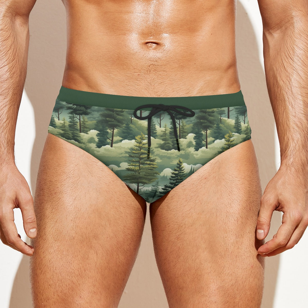 Bigfoot, Sasquatch, "This guy is crazy...", Men’s Drawstring Swim Briefs, Speedo style suit