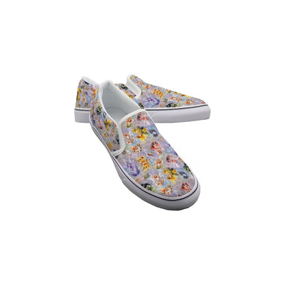 5 Fairy Designs, Kids Slip On Canvas Sneakers, Slip On Shoes, No Touch Shoes