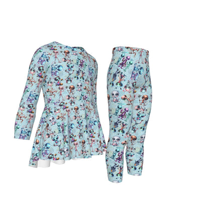 6 Alien Designs, Girl’s 2 Piece Casual Suit