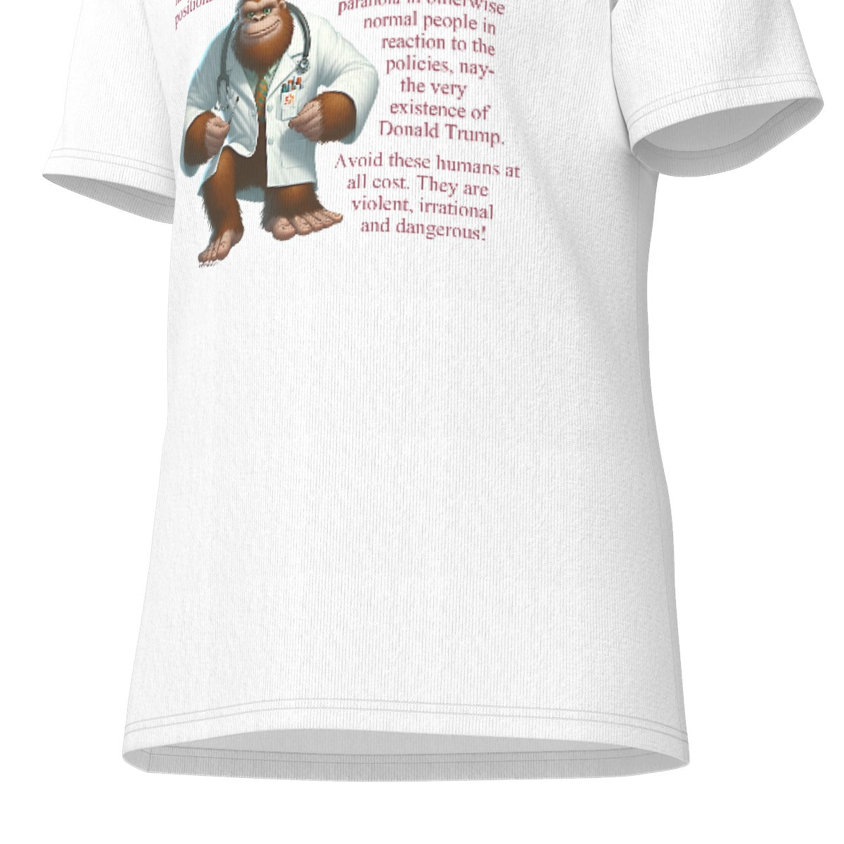 Bigfoot / Sasquatch "Trump Derangement...", Unisex Short Sleeve O-Neck Cotton T Shirt