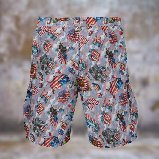 8 Awesome Patriotic Designs, Men’s Cargo Shorts