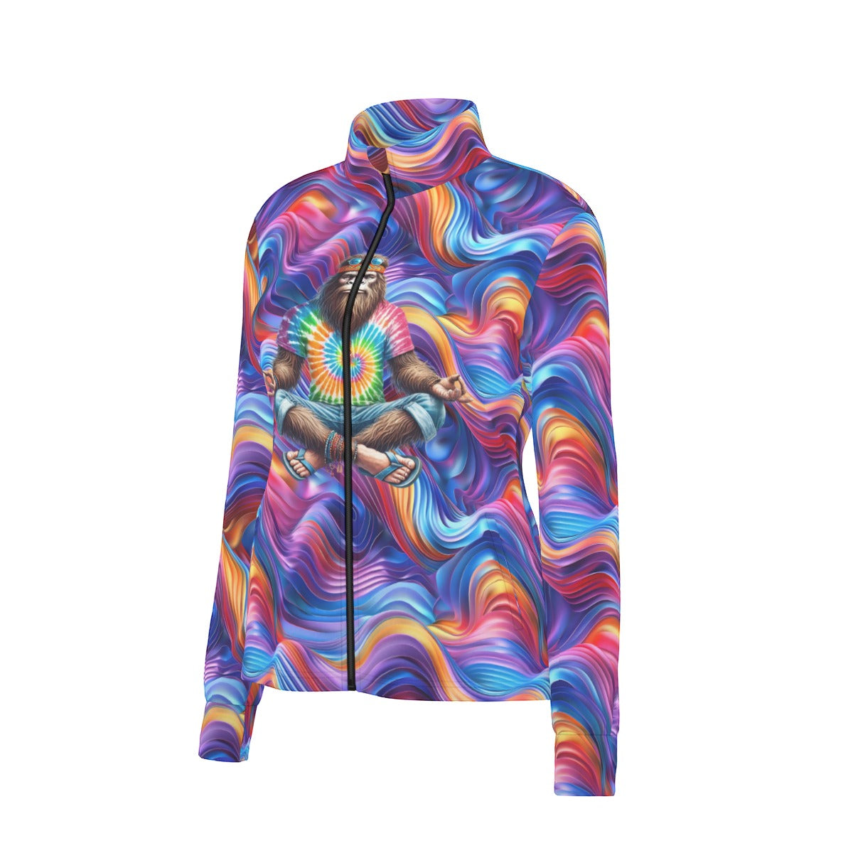 Hippie Bigfoot / Sasquatch, Women’s Long Sleeve Thumbhole Jacket