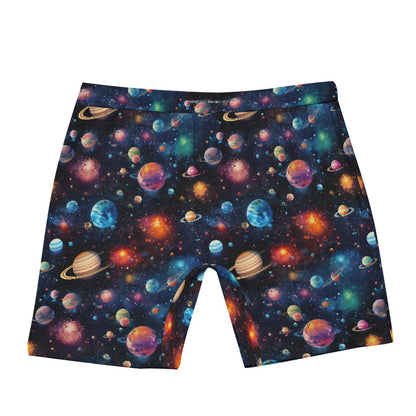 12 Galaxy, Outer Space Men’s Long Boxer Briefs
