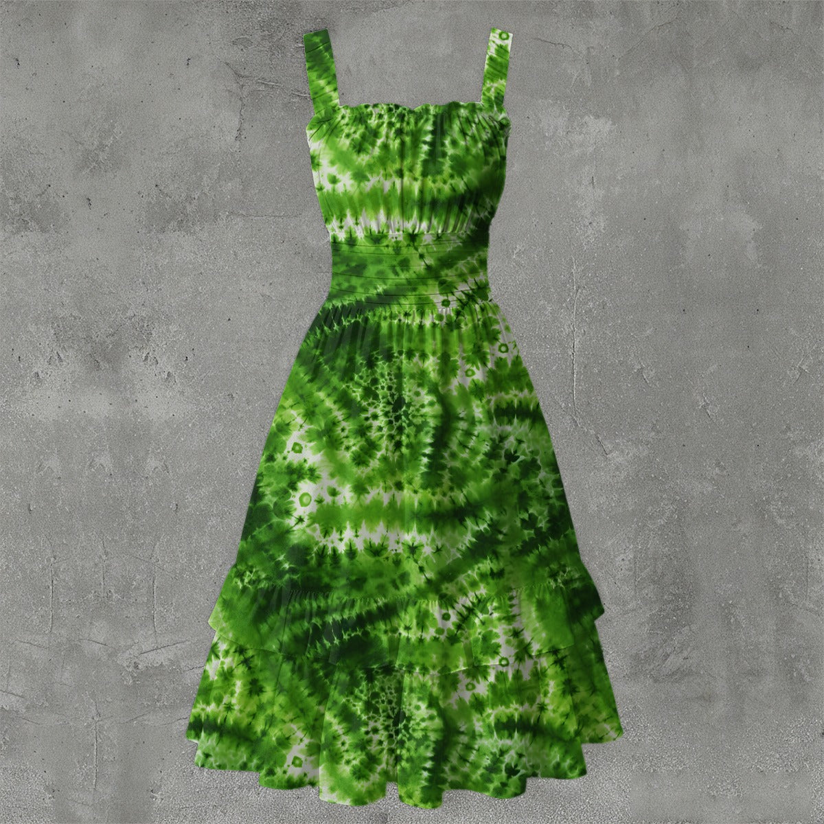 10 Tie Dye Designs, Women’s Ruffle Hem Dress