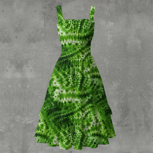 10 Tie Dye Designs, Women’s Ruffle Hem Dress