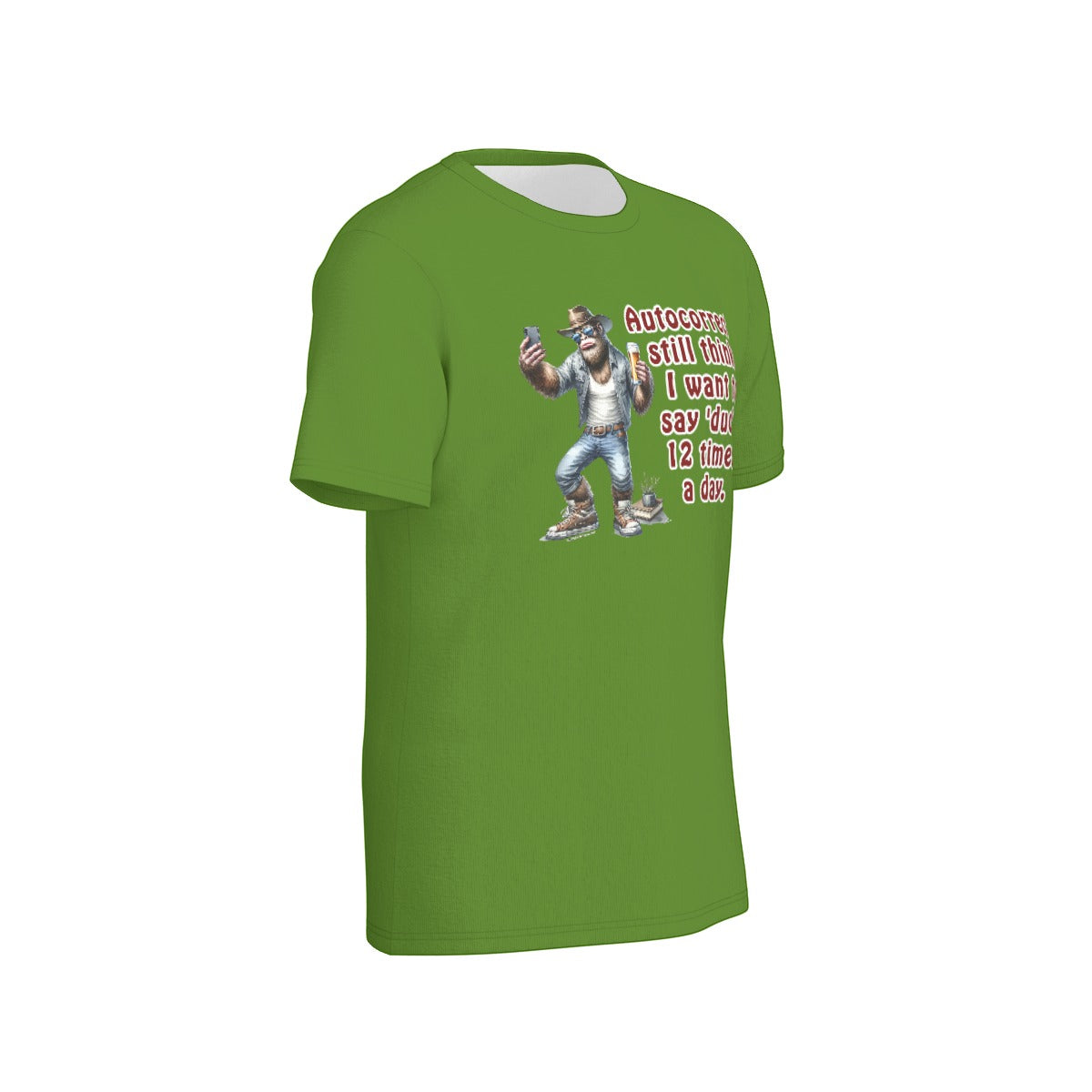 Bigfoot / Sasquatch "My autocorrect.", Unisex Short Sleeve O-Neck Cotton T Shirt