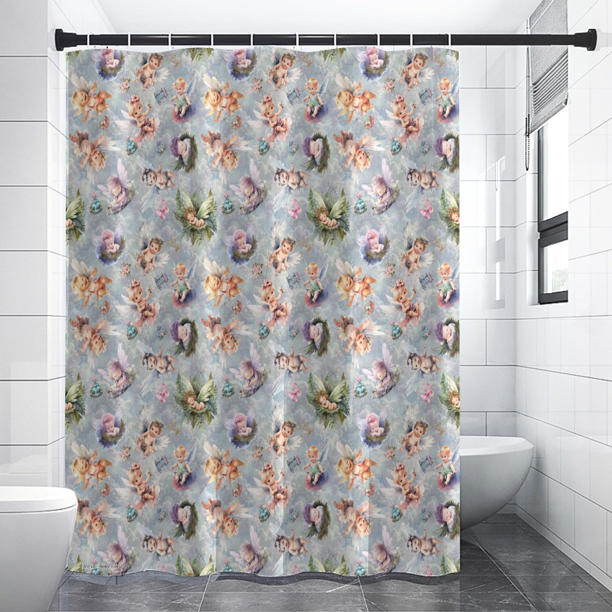 6 Fairy Designs, Polyester Shower Curtain in 4 sizes