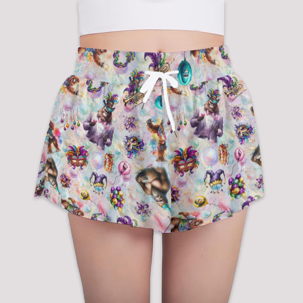 20 Bigfoot / Sasquatch Designs, Girls Sports Culottes, Butterfly Shorts w/ Pocket