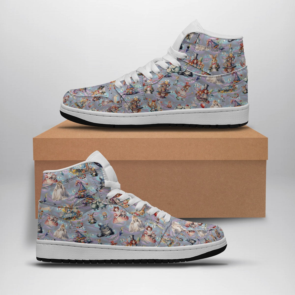 Amazing Designs - Mens high top, lace-up, leather shoes