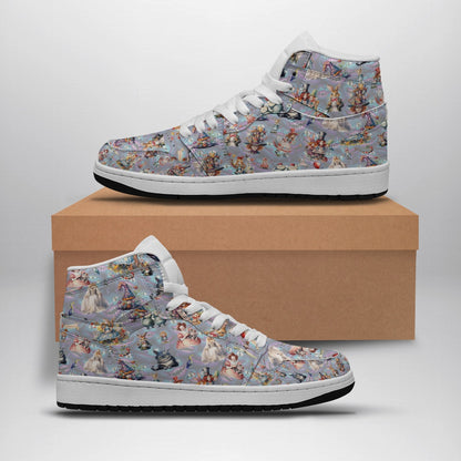 Amazing Designs - Mens high top, lace-up, leather shoes