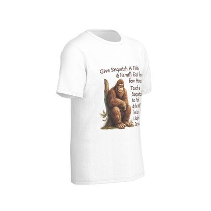 Bigfoot / Sasquatch, "Give a Sasquatch..", Unisex Short Sleeve O-Neck Cotton T Shirt
