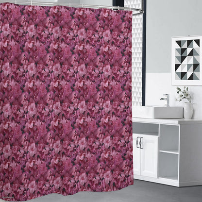 10 Flower Designs, Polyester Shower Curtain in 4 sizes