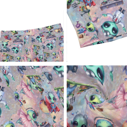 6 Alien Designs, Men’s Long Boxer Briefs