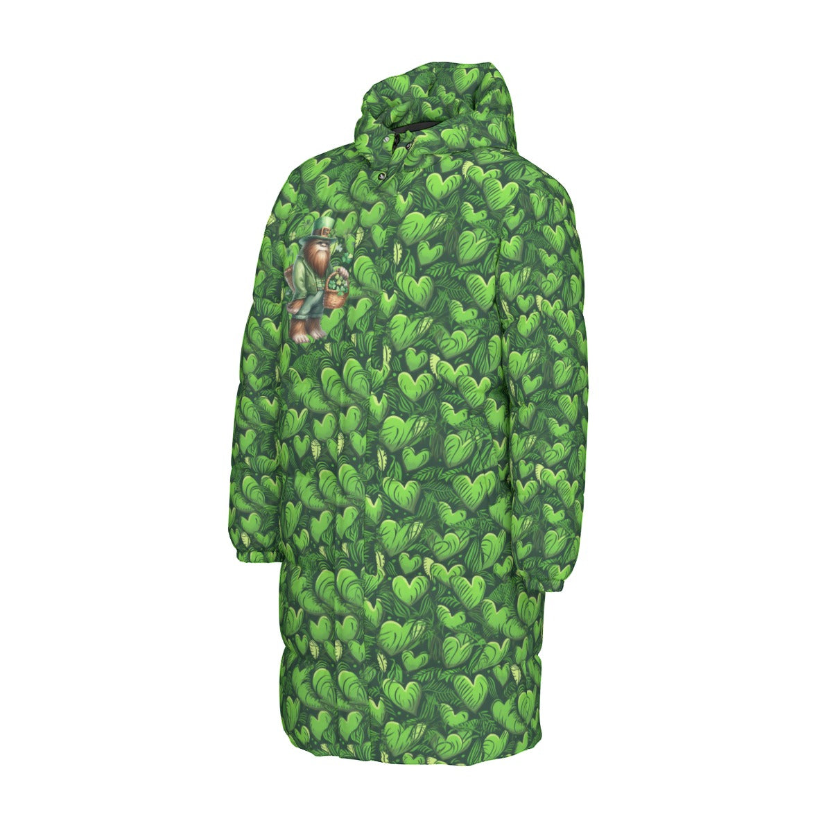 Bigfoot / Sasquatch St. Patrick, Long Down Jacket / Coat