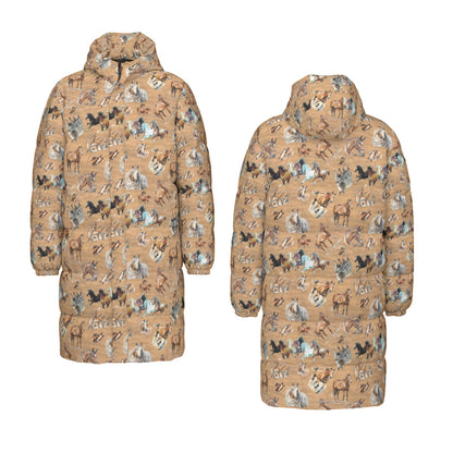 10 Animal Designs, Long Down Jacket / Coat