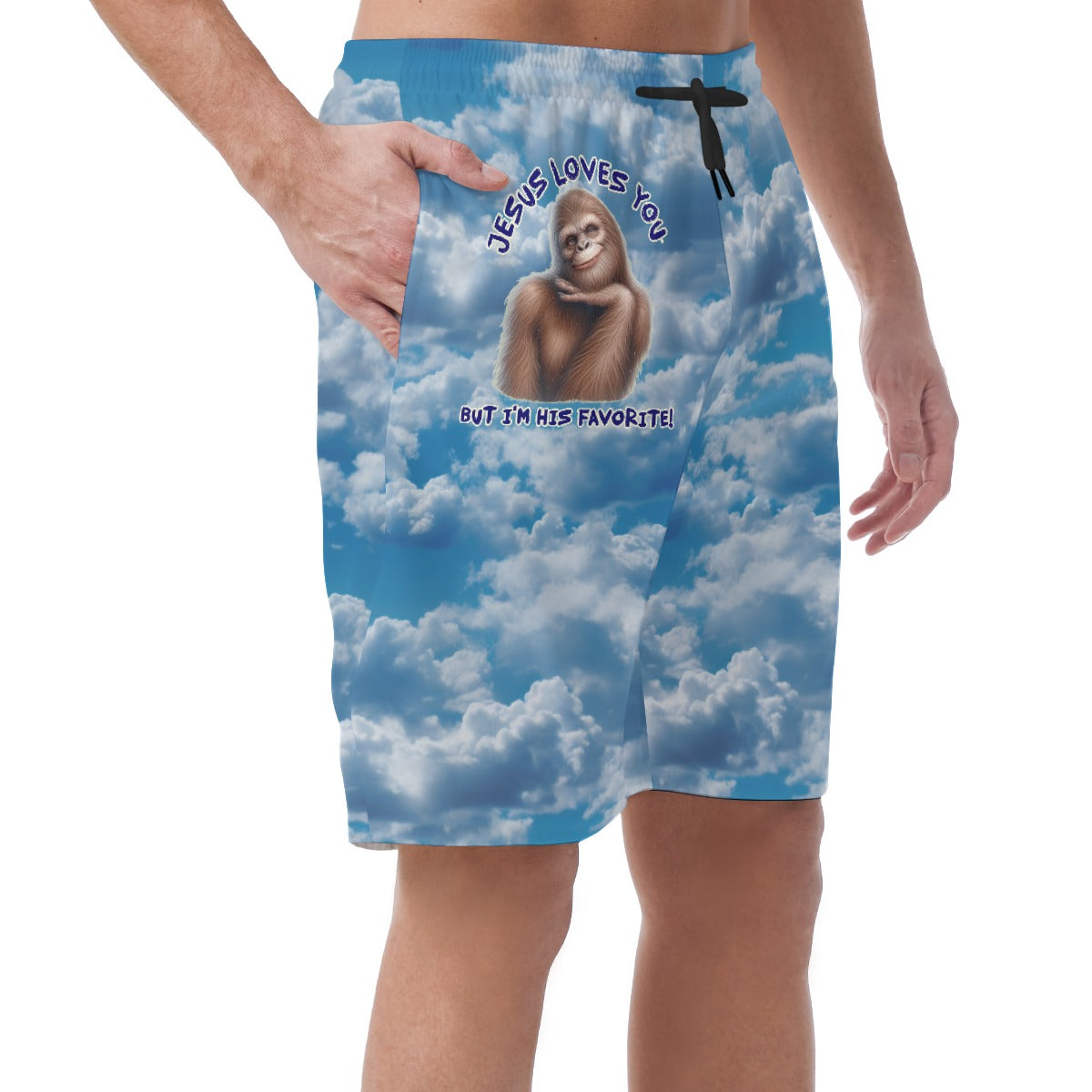 Bigfoot / Sasquatch "Jesus Loves you..." Men’s Lightweight Casual Shorts