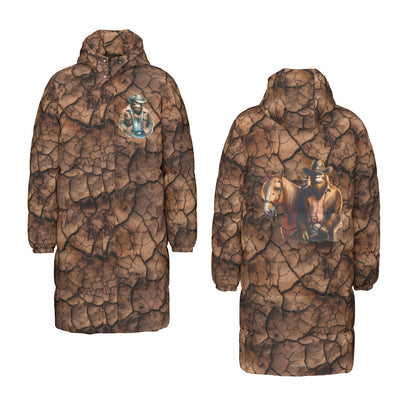 Bigfoot / Sasquatch Cowboy, Long Down Jacket / Coat