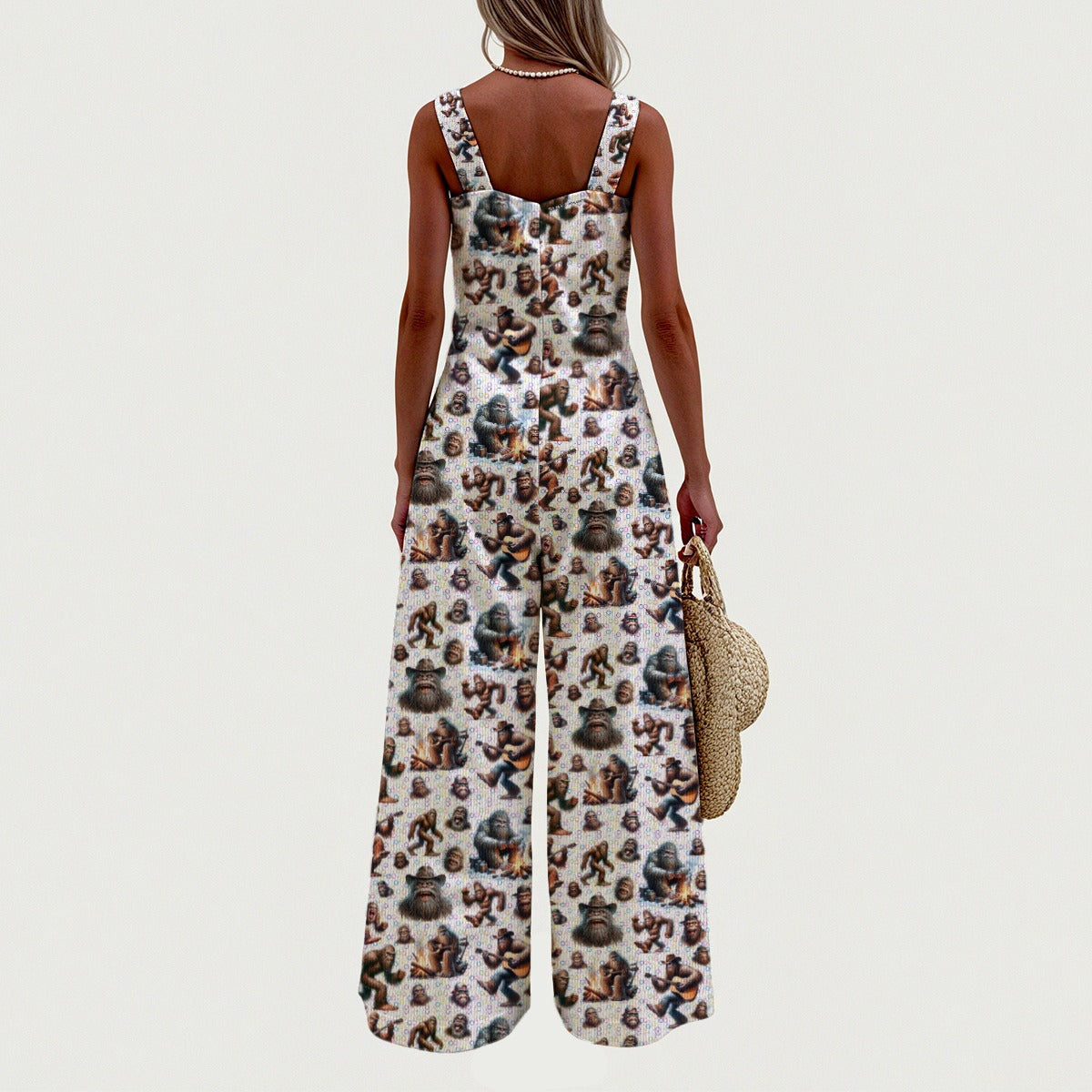 10 Bigfoot / Sasquatch Designs, Women’s Wide Leg Jumpsuit