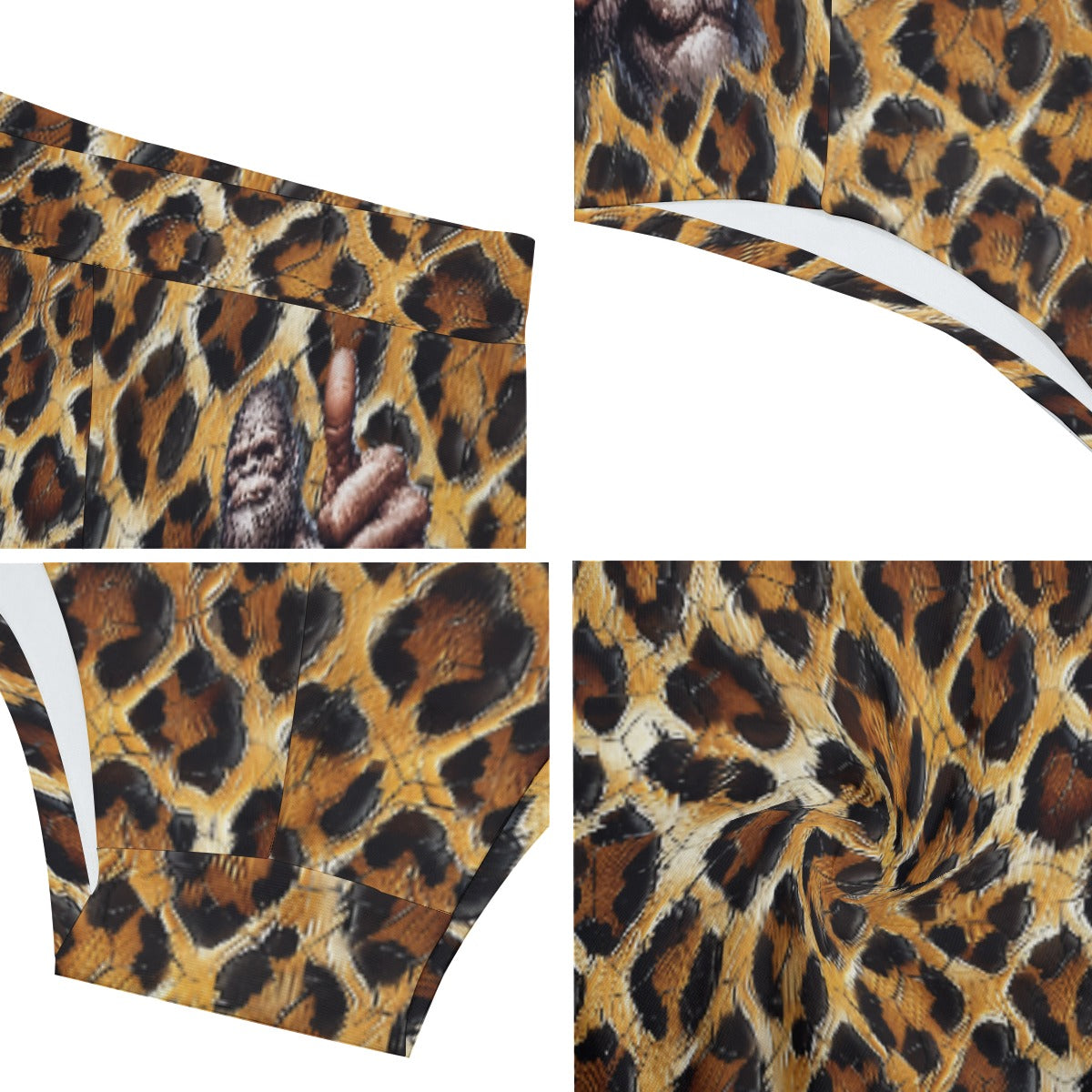 Leopard Skin, Men’s Polyester Triangle, Low Rise Underwear
