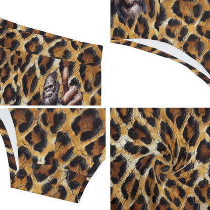 Leopard Skin, Men’s Polyester Triangle, Low Rise Underwear