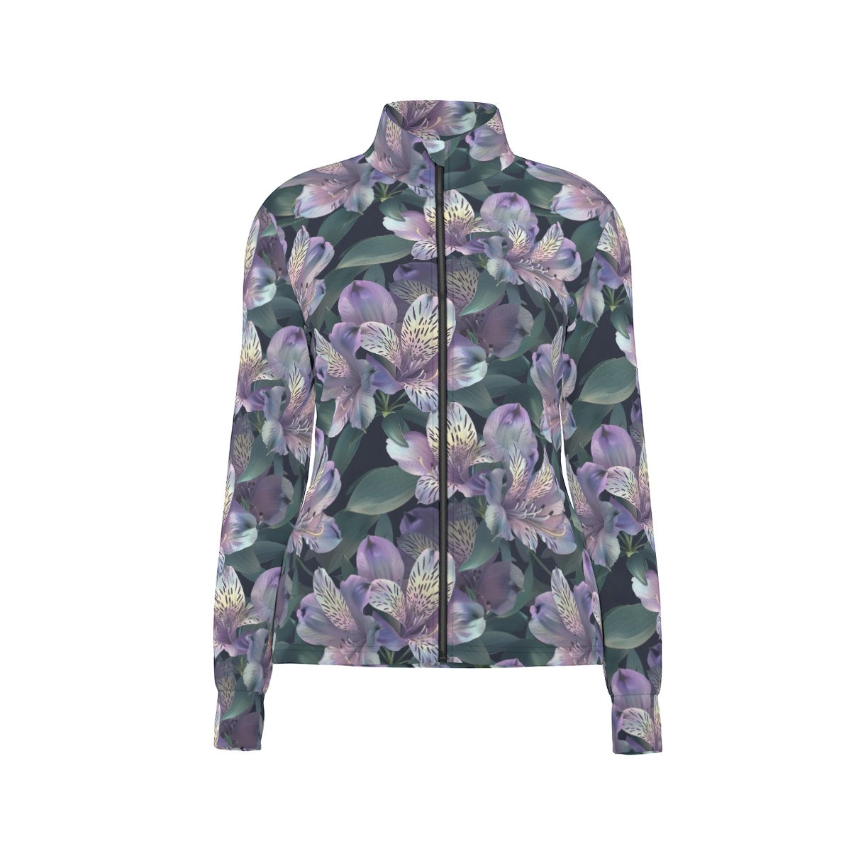 10 Flower Designs, Women’s Long Sleeve Thumbhole Jacket