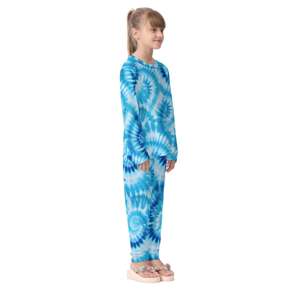 19 Tie Dye Designs Long Kid's Pajamas Set