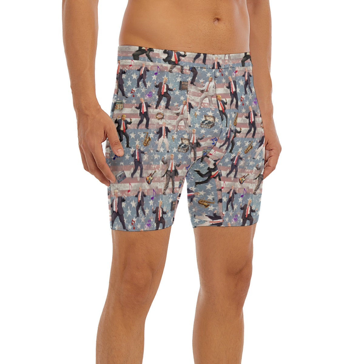 10 Donald Trump Designs, Men’s Long Boxer Briefs